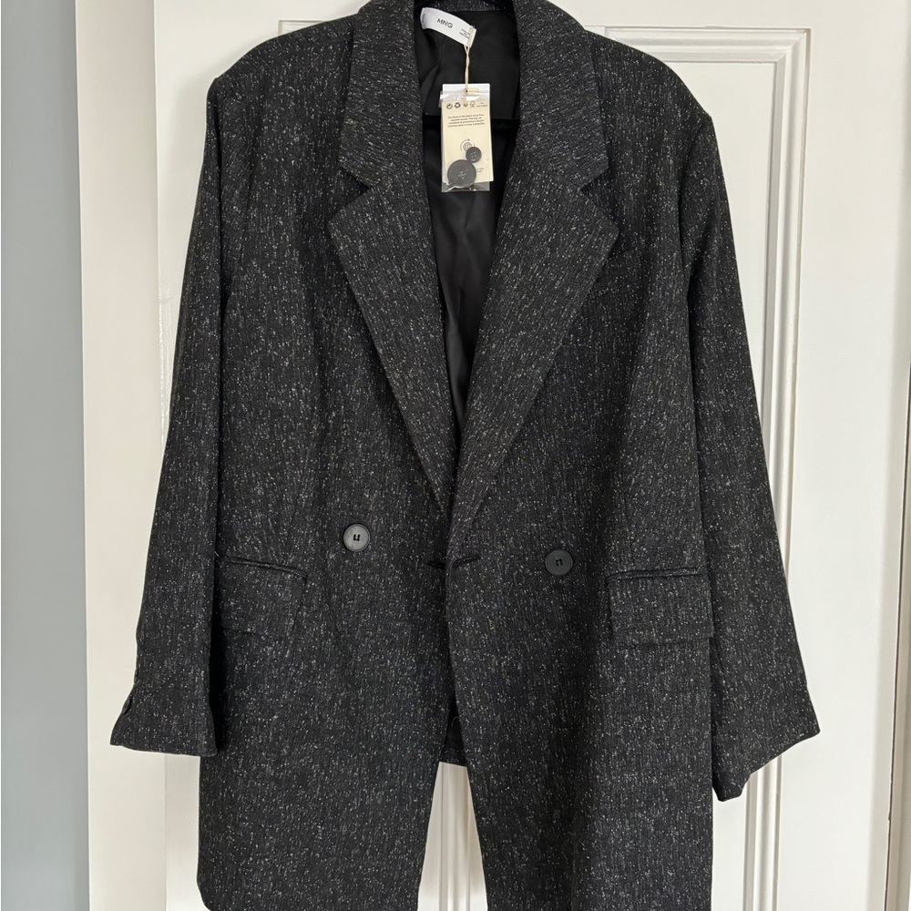 Mango Flecked Suit Blazer